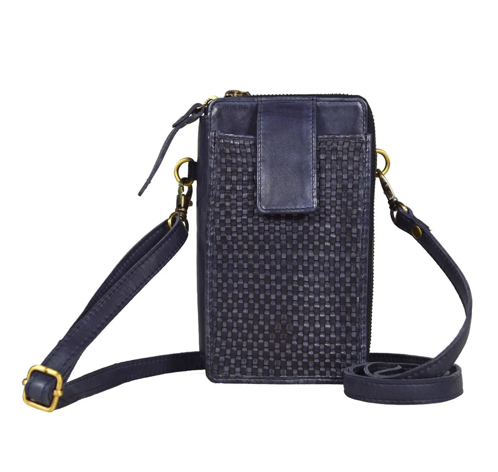 ELLA Genuine Leather Crossbody Phone Bag