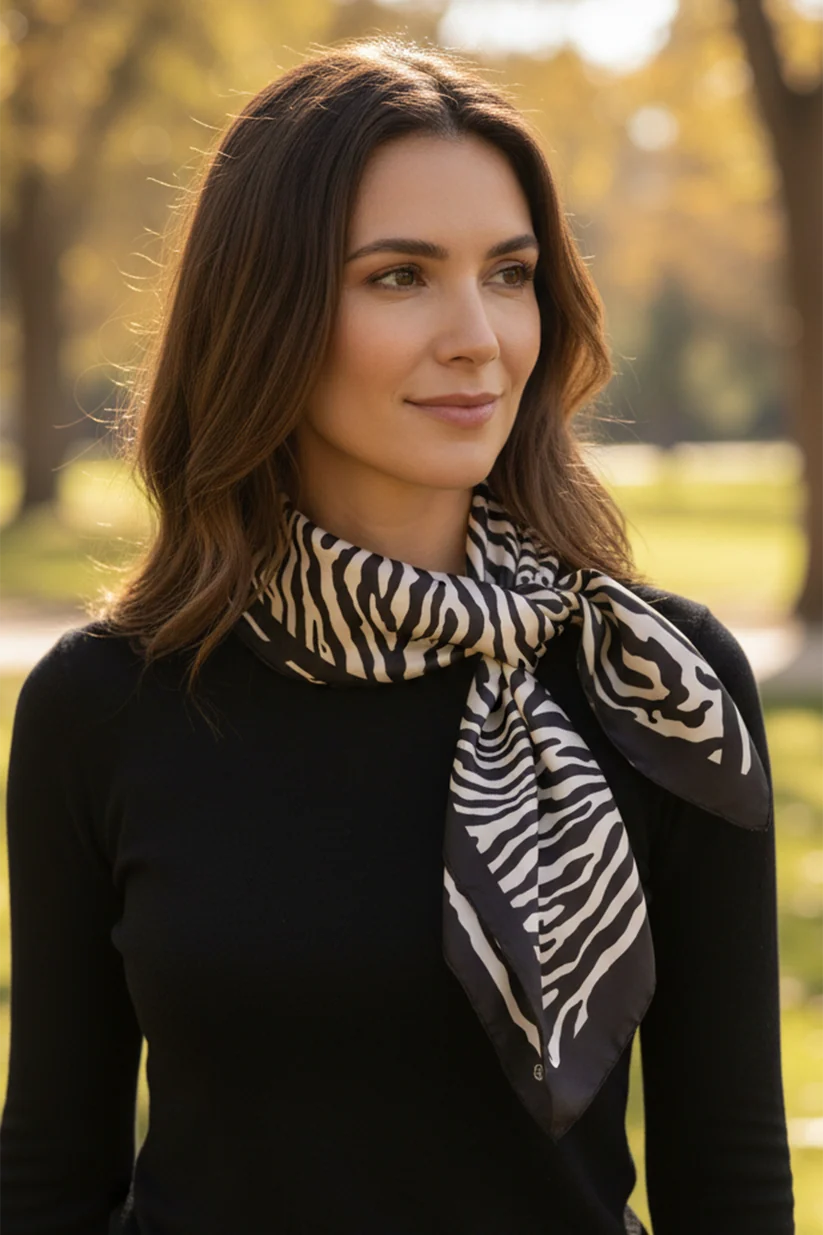 Zebra Print Sq Scarf