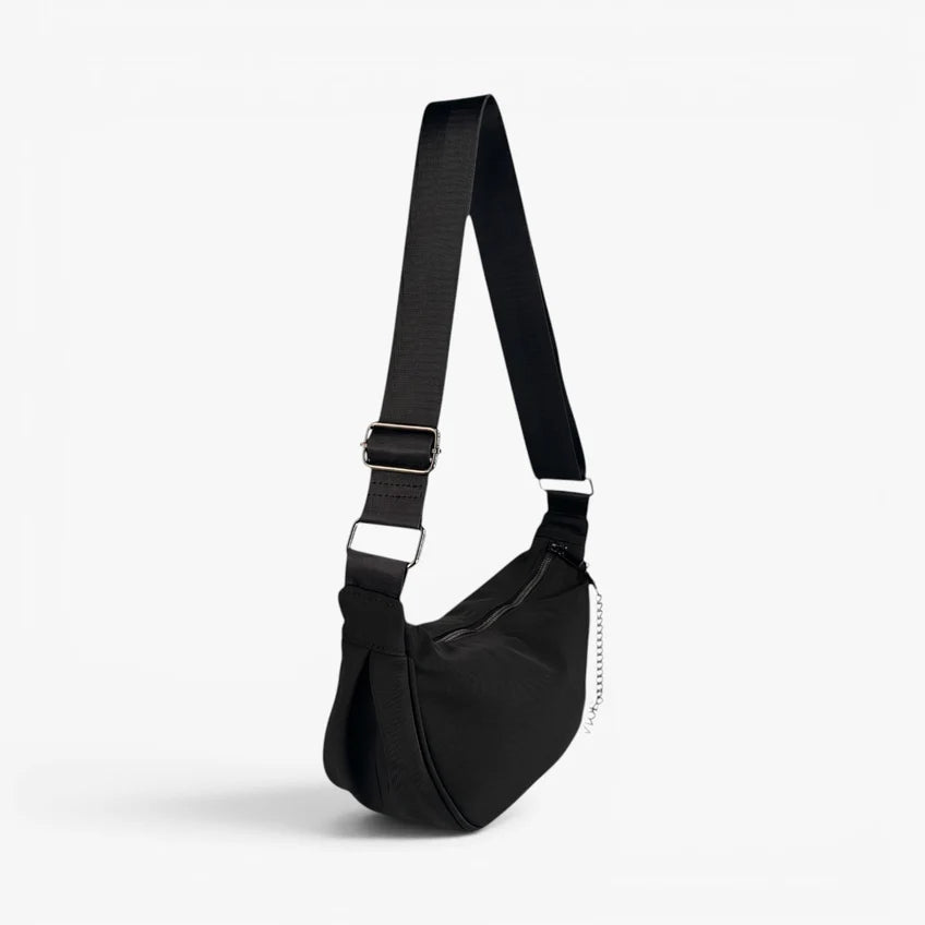 LUNA Nylon Crossbody Bag - Black