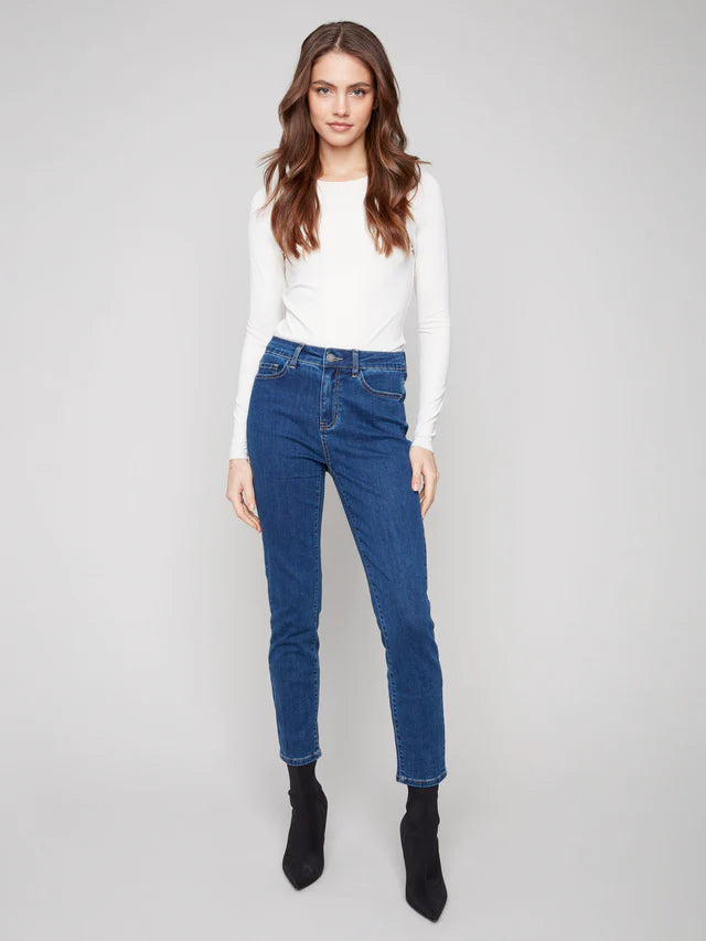 Charlie B- Claudia Slim Leg Jeans - Indigo
