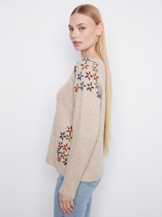 Floral Embroidered Sweater