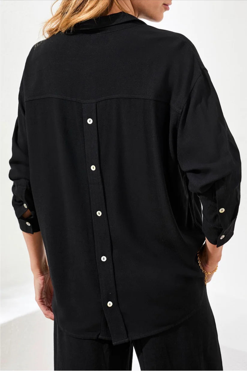 Linen Flowy Button Up Shirt