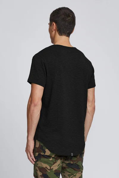 Slub Hi-Lo Tee - Black