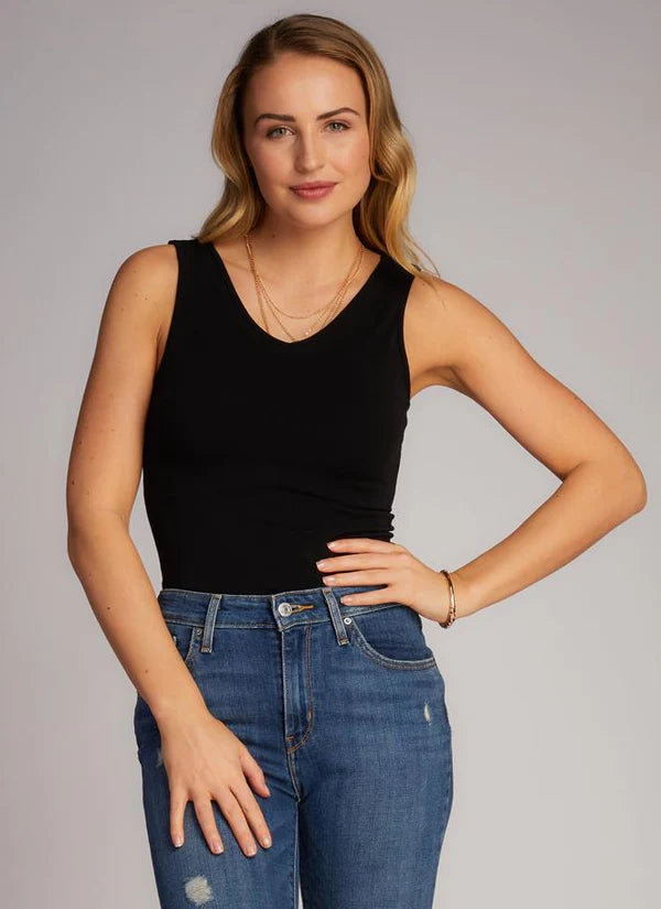 Bamboo Reversible Tank - Black