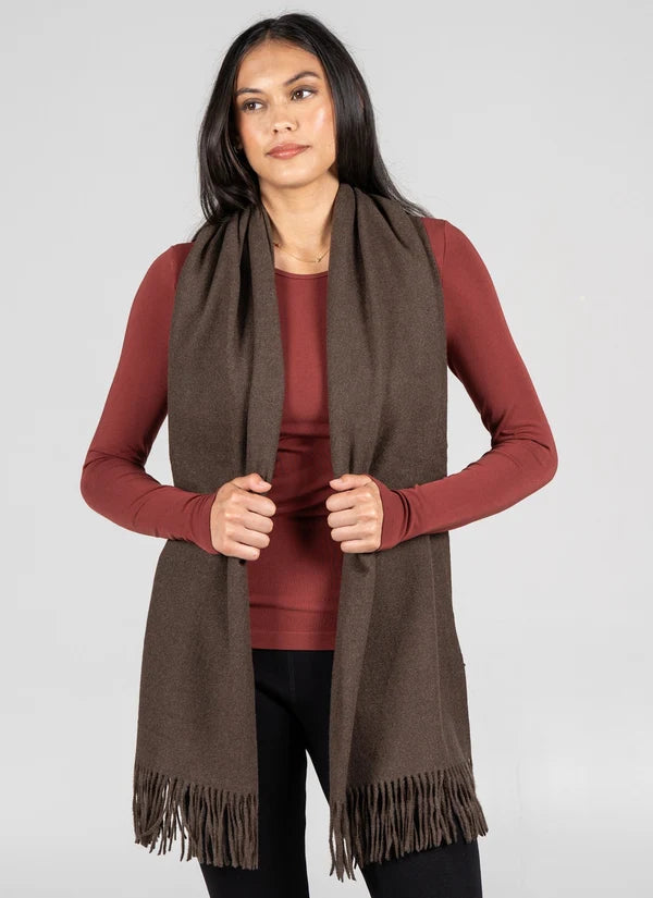 Viscose Blend Scarf in Coffee