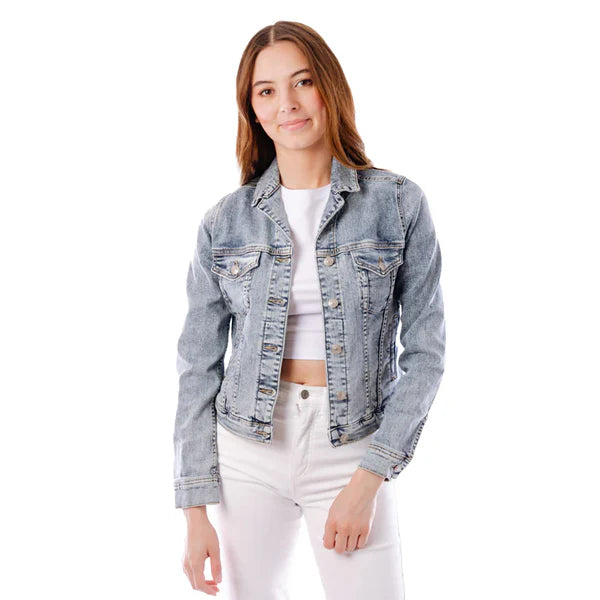 SILVER - Silver Jeans Women’s Jacket Fitted Denim
