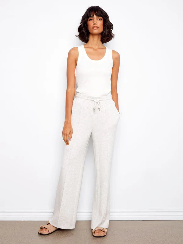 Soft Scuba Wide Leg Jogger Pants