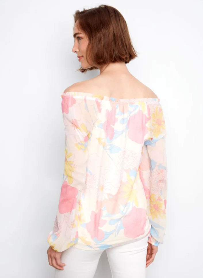 Long Raglan Balloon Sleeve Blouse