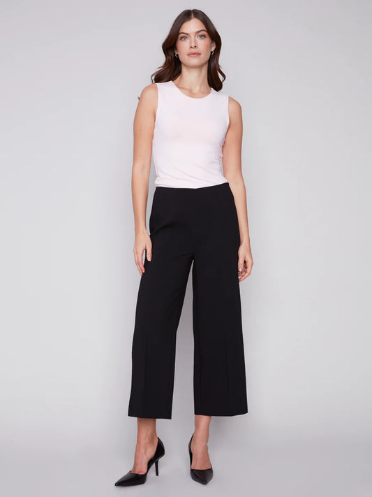 Charlie B - Pant With Side Zipper-Black