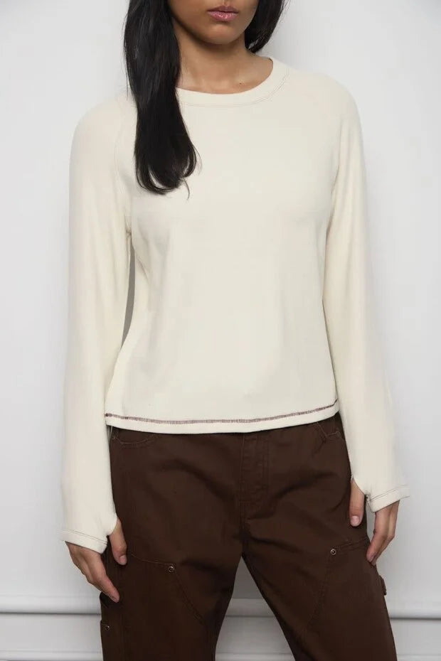 Warm Routine Top - Cloud dance white