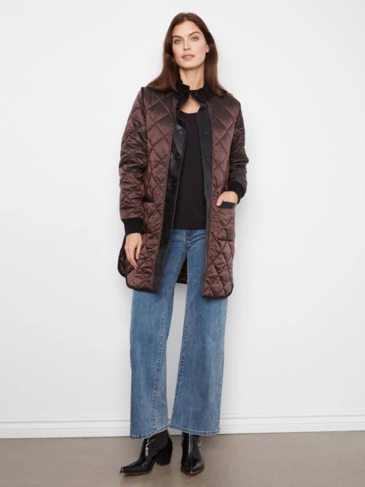 Reversible Long Quilted Puffer Jacket