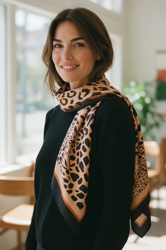 Cow Print Sq Scarf
