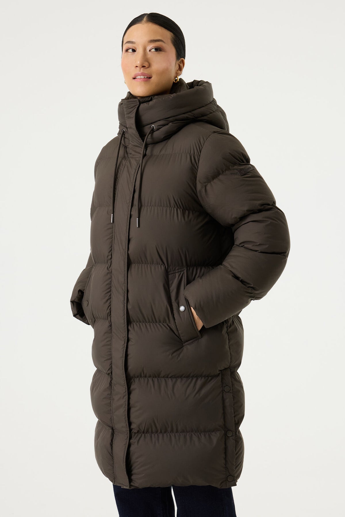 Brown puffer jacket