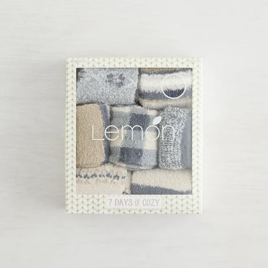 7 Days of Cozy Socks - Gift Box Set in Blue