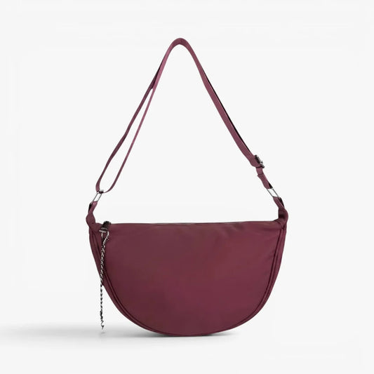 LUNA Nylon Crossbody Bag - Bordeaux