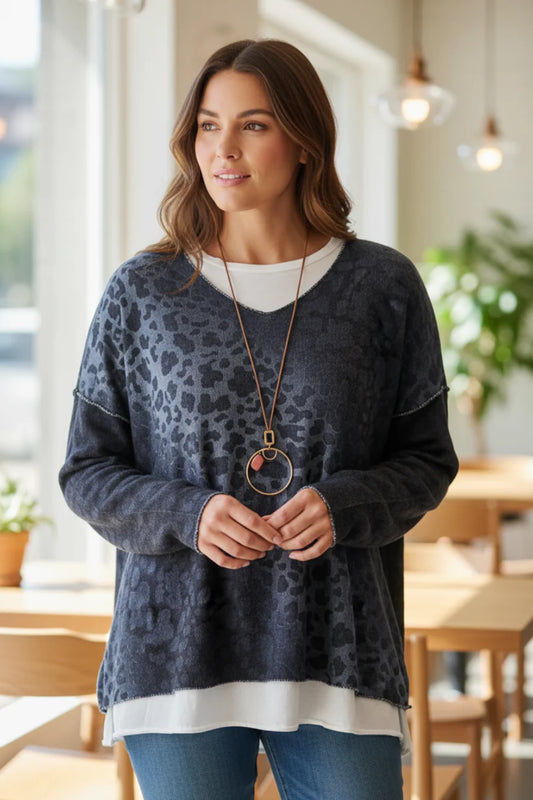 Leopard 2PC top with tank in Blue