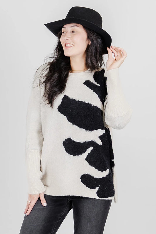 Knit tunic in Taupe