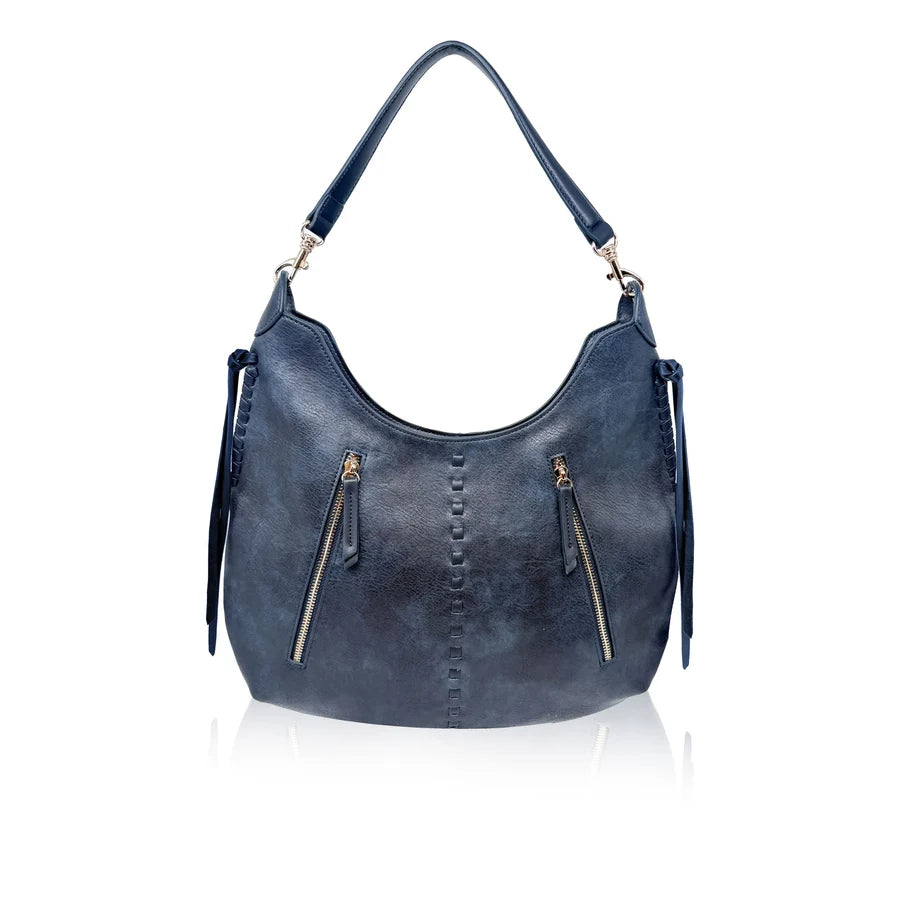 Clover Hobo Bag in Navy