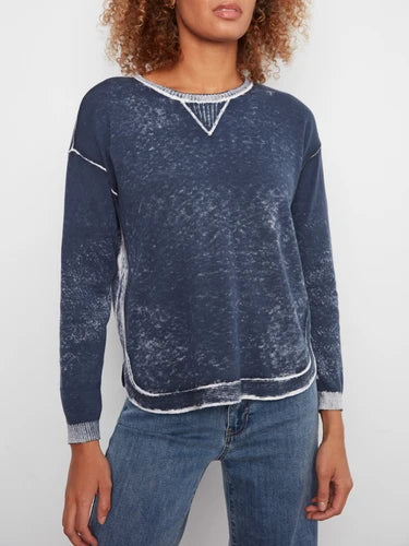 Cotton Crew Neck Sweater - Midnight