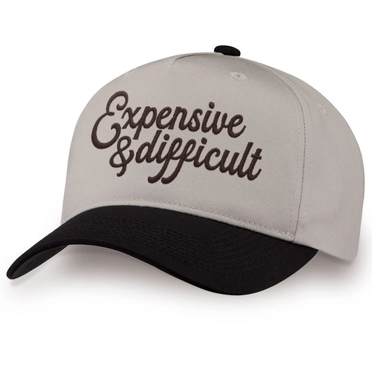 Expensive & Difficult Embroidered Snapback in Black