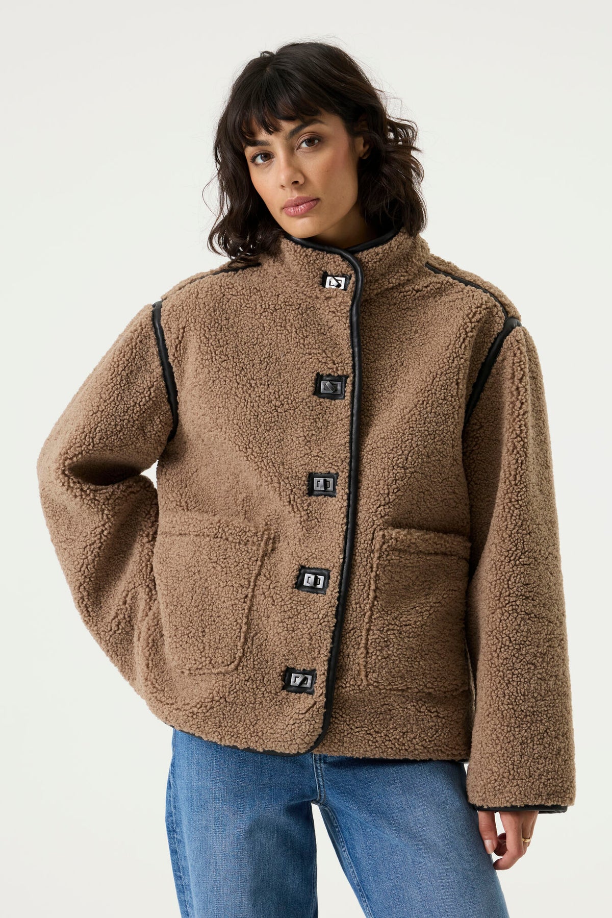 Taupe teddy jacket