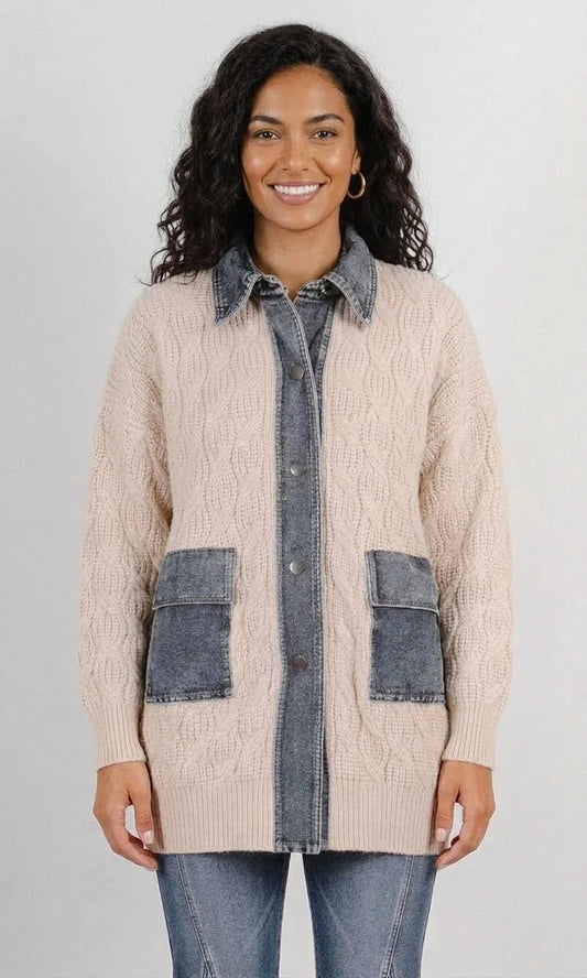 Knit top - Denim Mocha