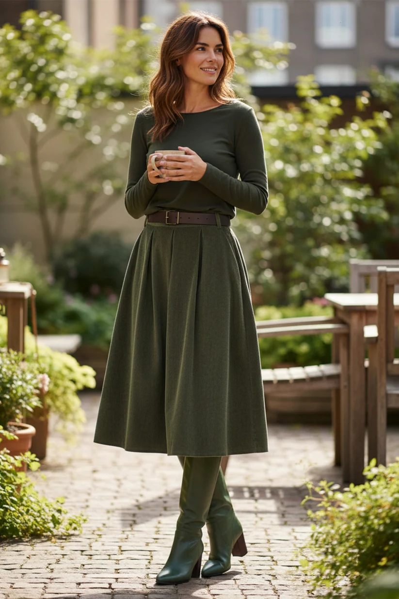 Cashmere Blend top in Green