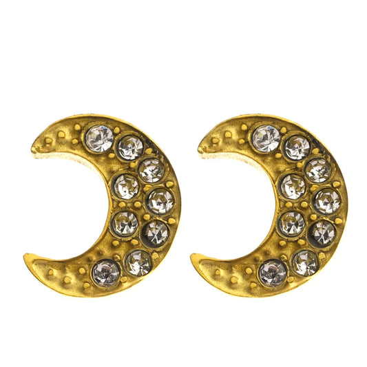 AISLEY Crescent Moon Stud Earrings