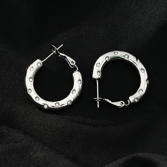 ALFRISTON White Gold: Mid-Width Hoops