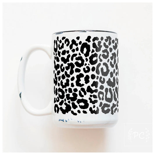 Leopard ceramic mug