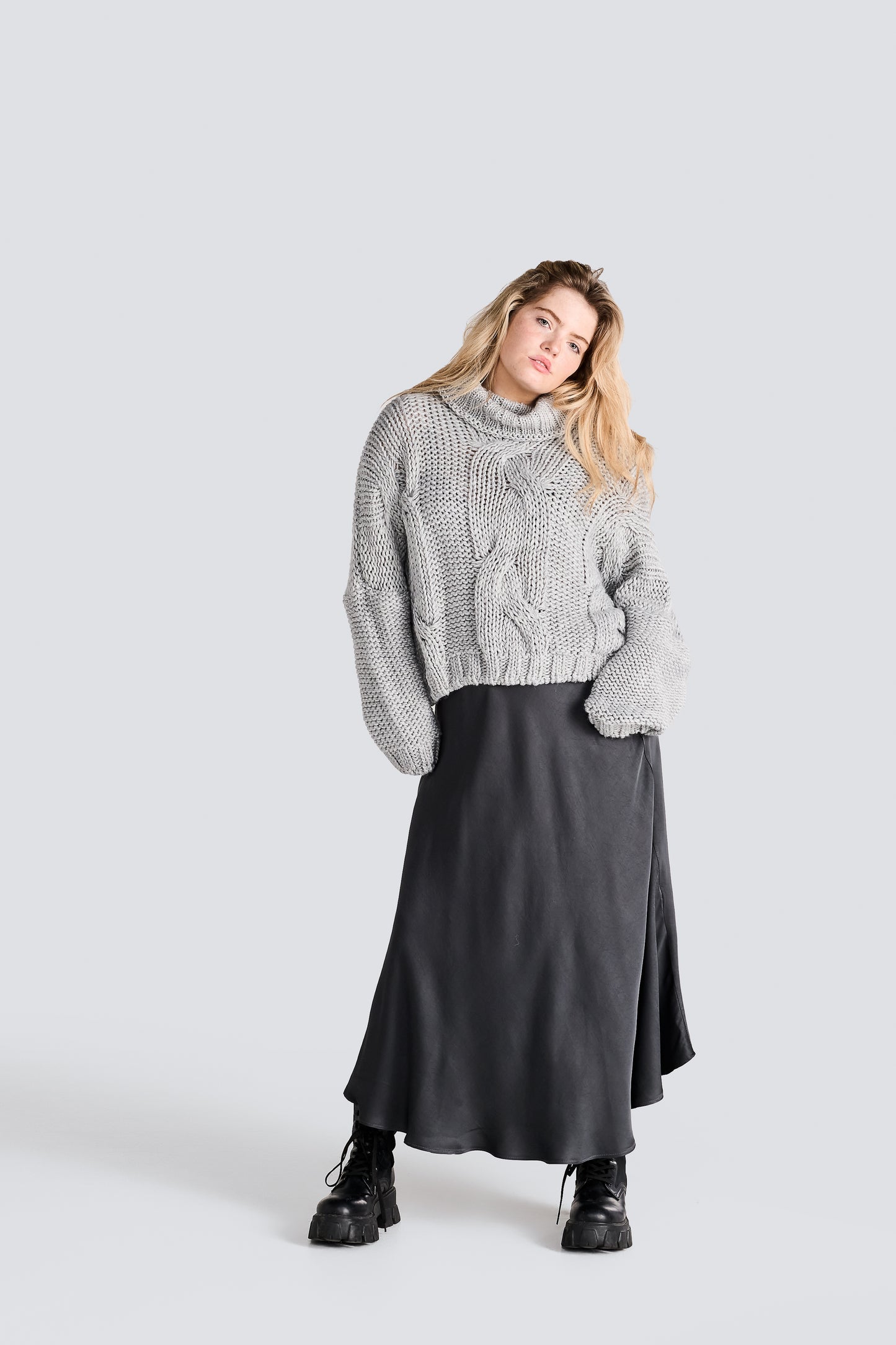 Jessica Laura - Charcoal Long Skirt
