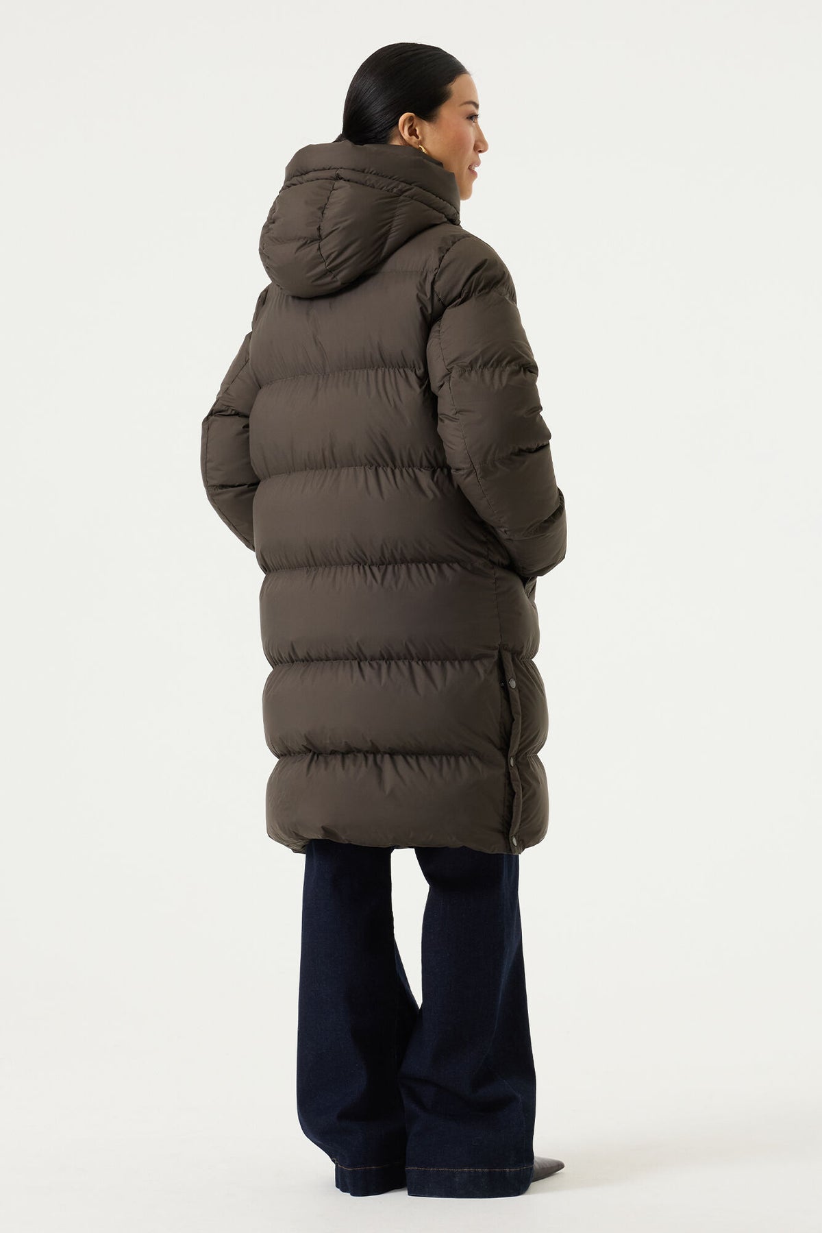 Brown puffer jacket