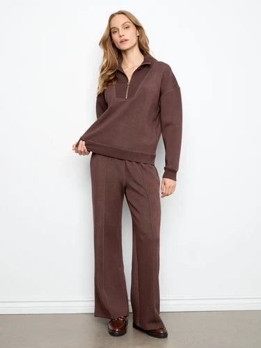 Soft Scuba Half-Zip Sweatshirt - Heather Espresso