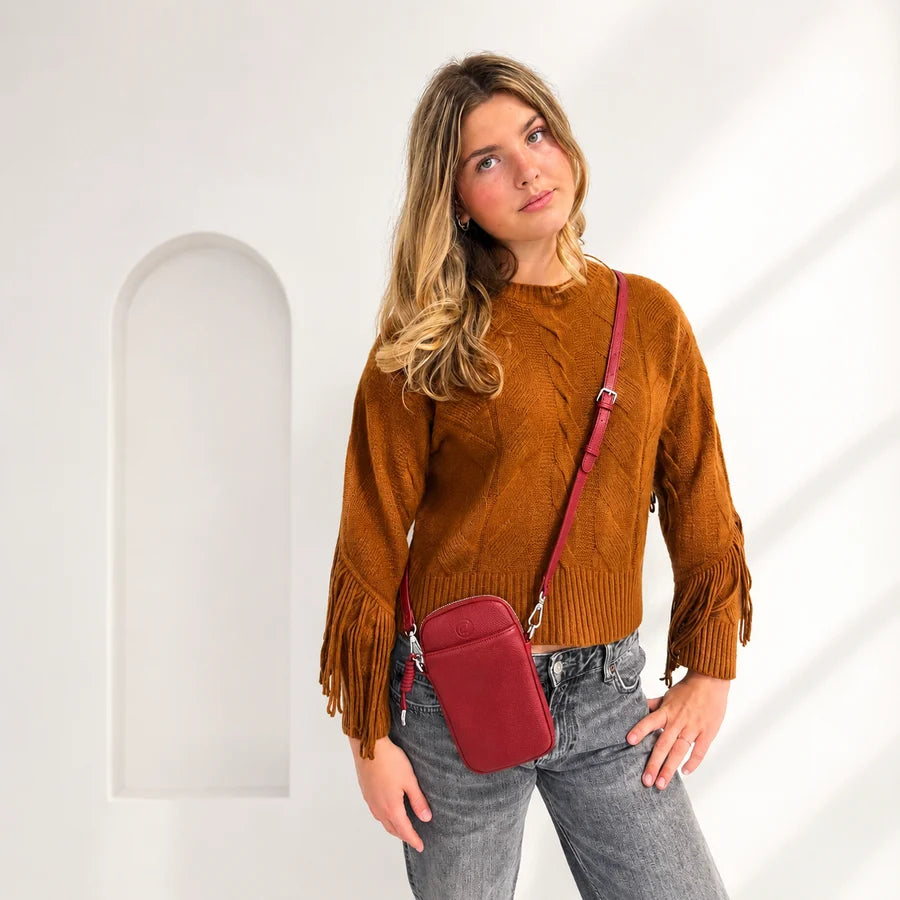 Celia Crossbody Bag in Red