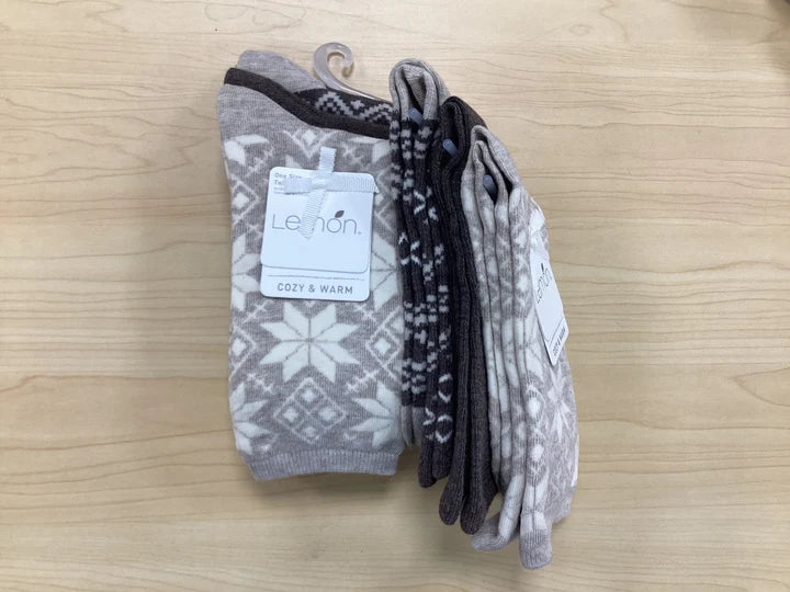 Novelty Cashmere Crew Socks-3 Pack