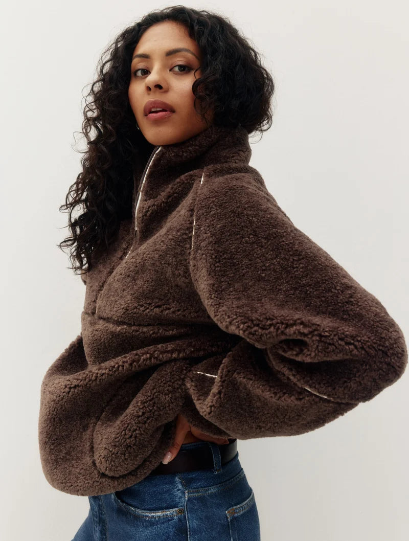 Leatherline Sherpa Half Zip