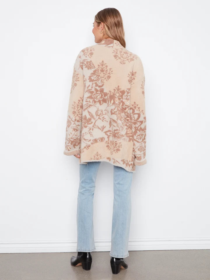 Wide sleeve Cardi With Patch Pocket