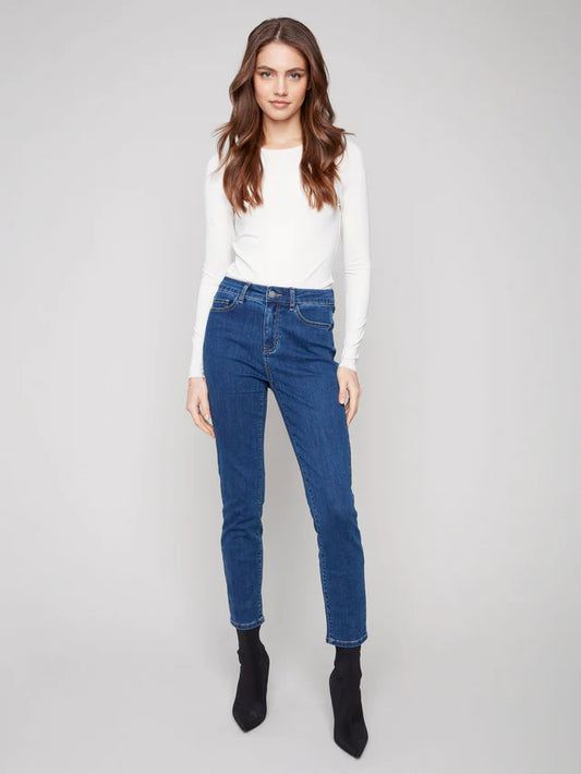 Charlie B- Claudia Slim Leg Jeans - Indigo