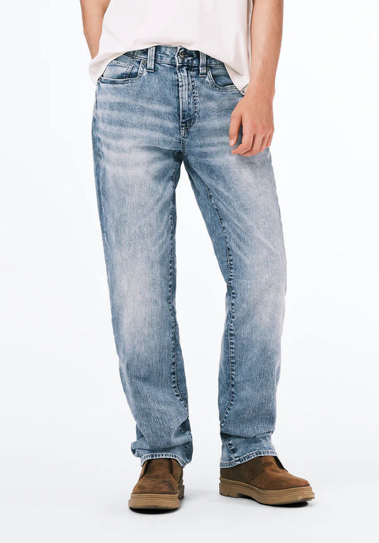 Relaxed Straight Driven Men's Jeans - Light Blue
