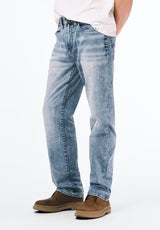Relaxed Straight Driven Men's Jeans - Light Blue