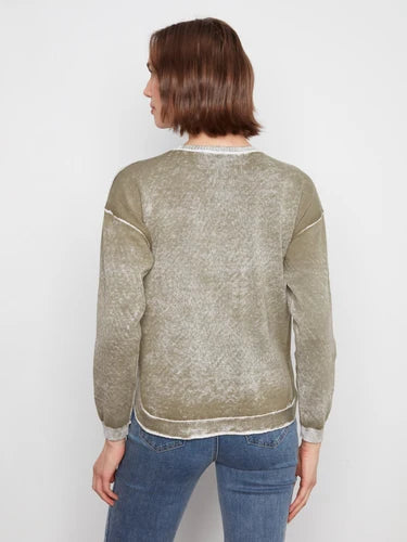 Cotton Crew Neck Sweater - Verveine