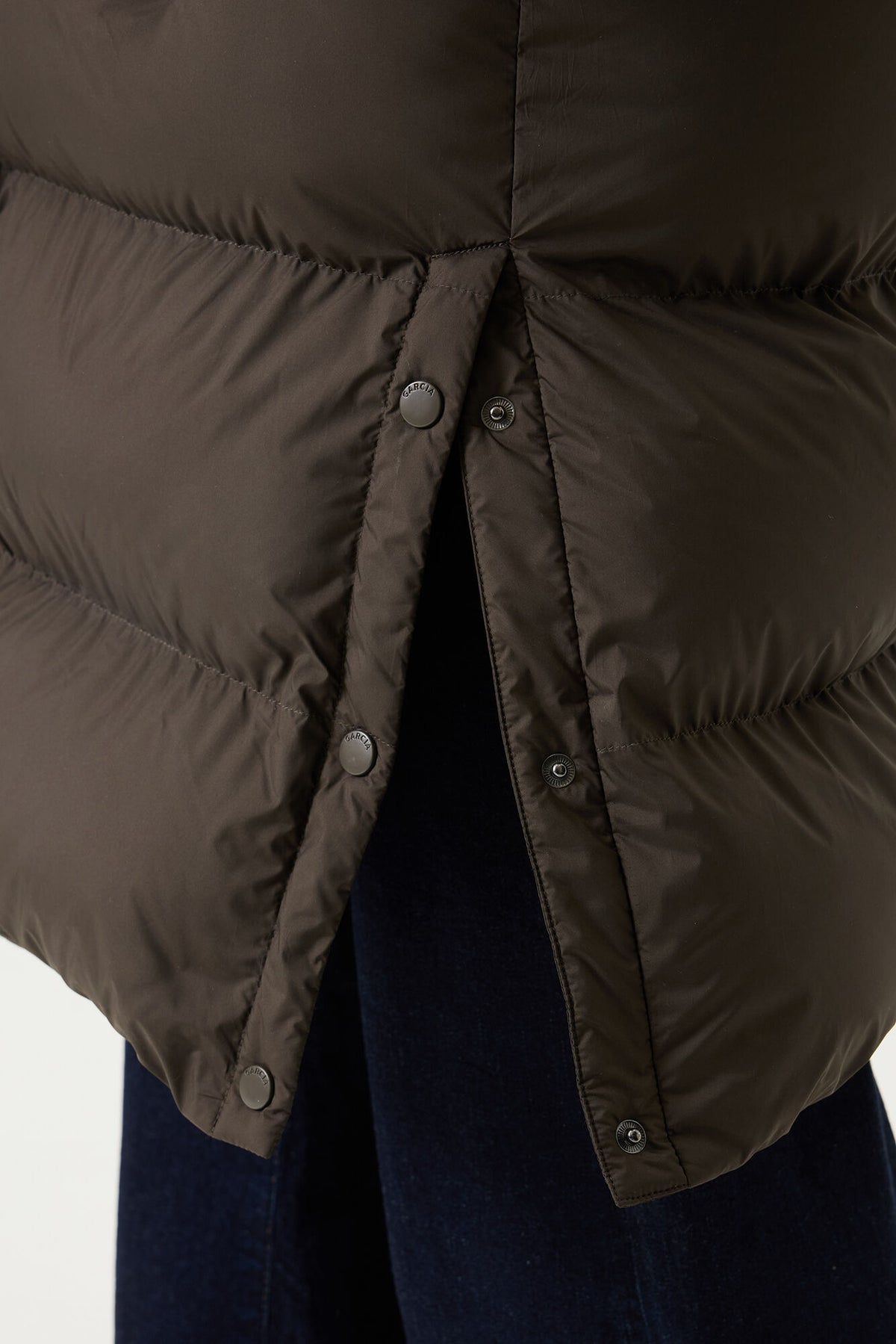 Brown puffer jacket
