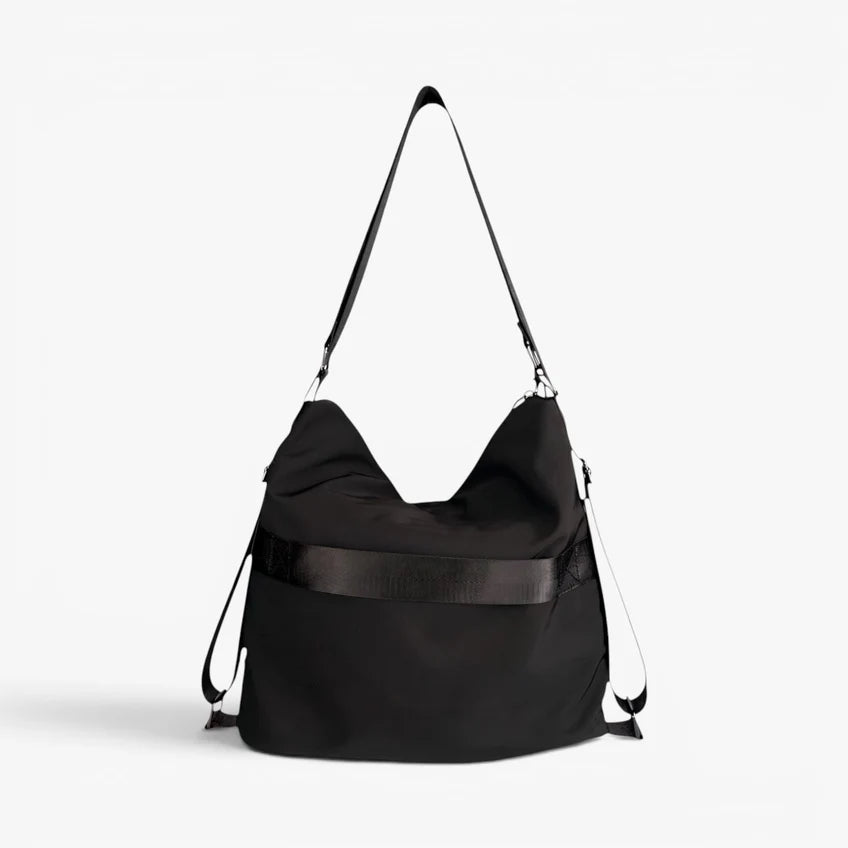 ASHLEY Convertible Nylon Bag - Black