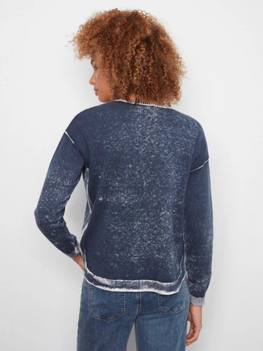 Cotton Crew Neck Sweater - Midnight