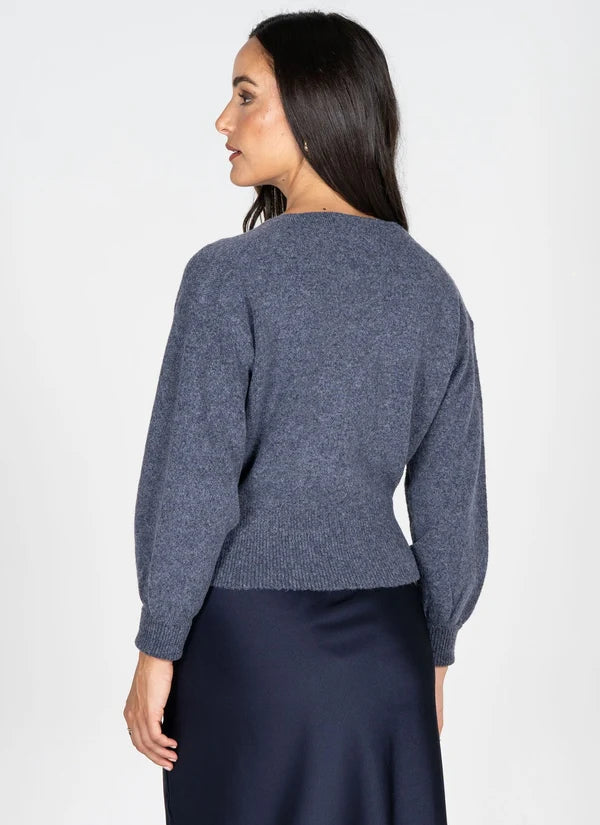 L/S Wrap Knit Sweater