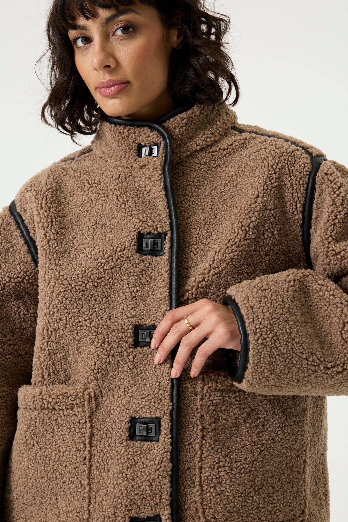 Taupe teddy jacket