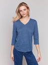 Charlie B-Charlie B Women's 3/4 Sleeve Top