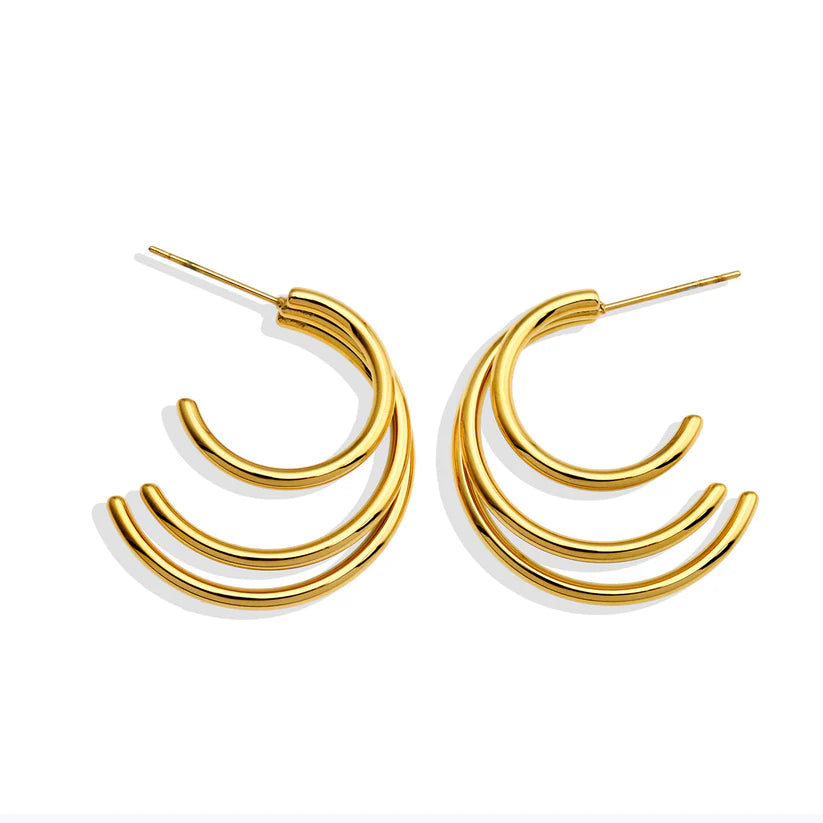 AILSA Triple Stacked Hoop Earrings