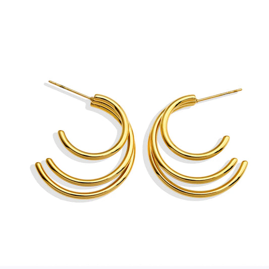 AILSA Triple Stacked Hoop Earrings