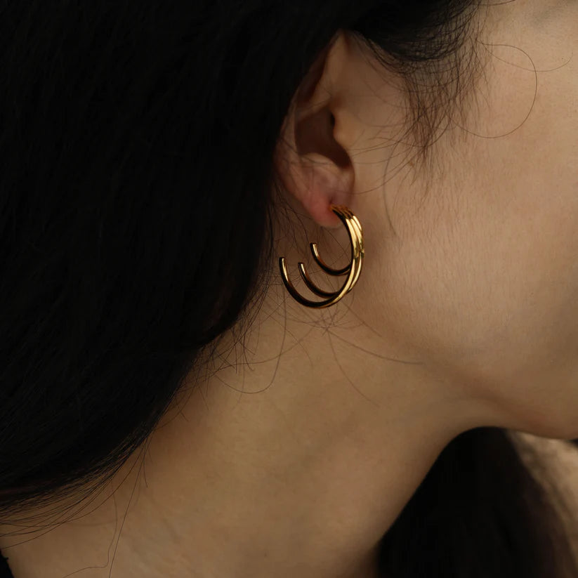 AILSA Triple Stacked Hoop Earrings